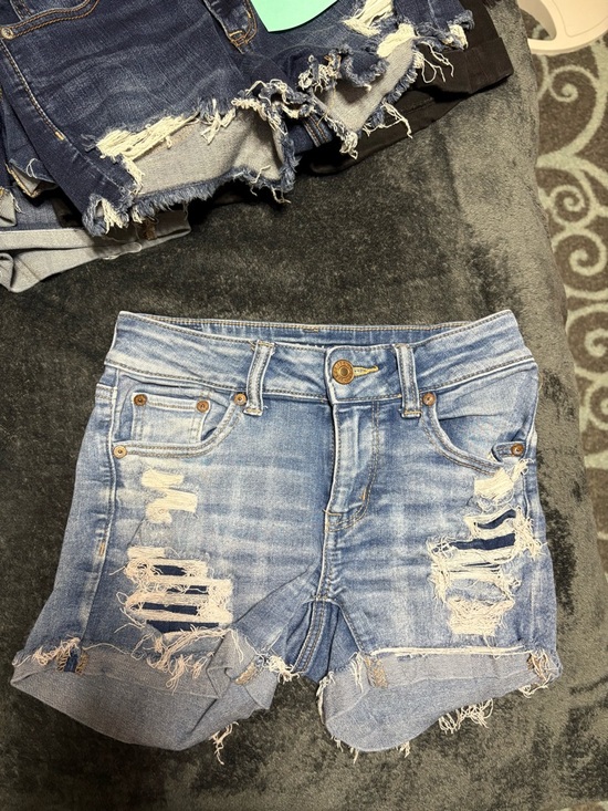 American Eagle Outfitters Pants - American Eagle Outfitters Light Blue Distressed Denim Shorts